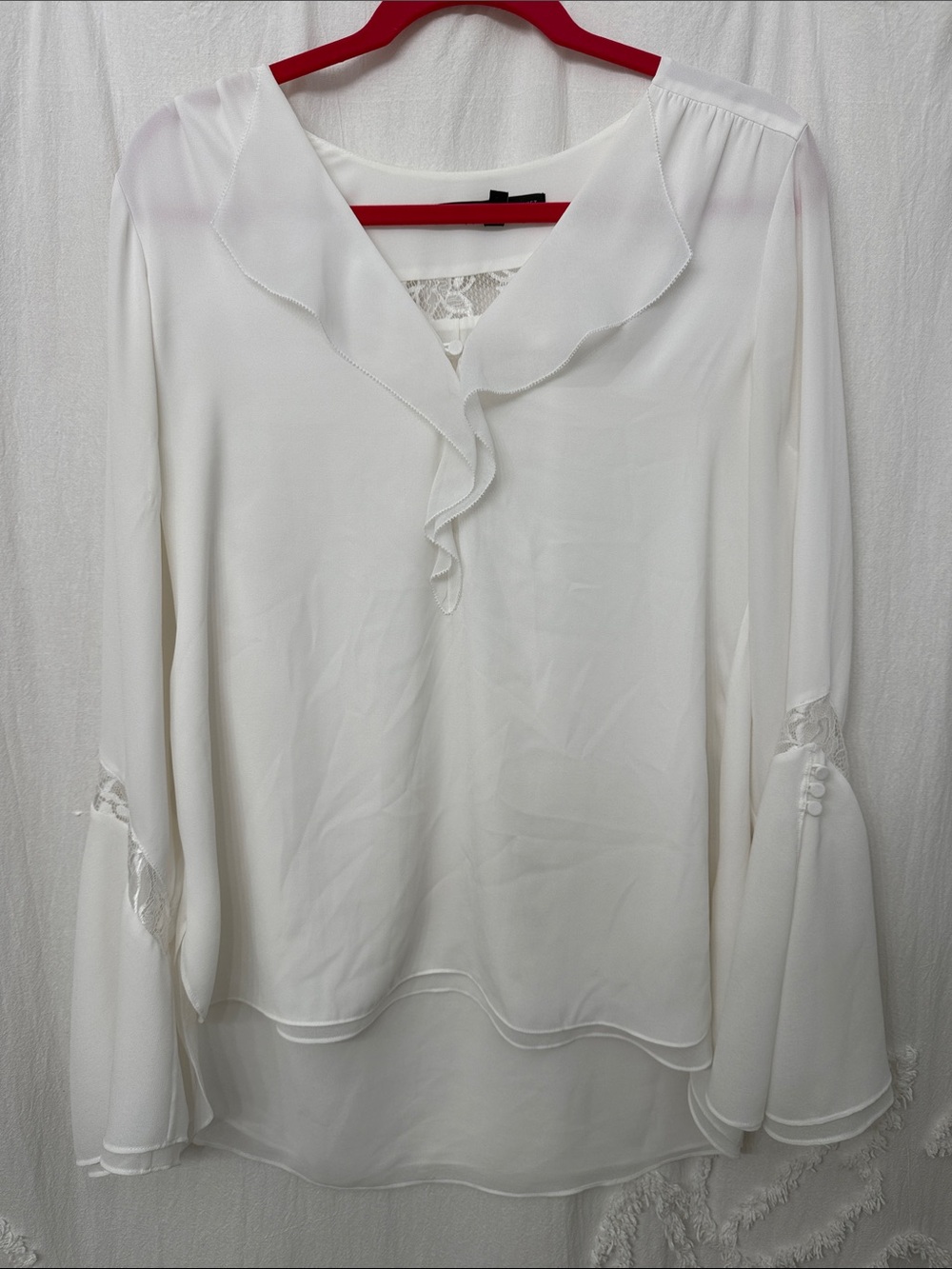 White House Black Market Elegant White Blouse